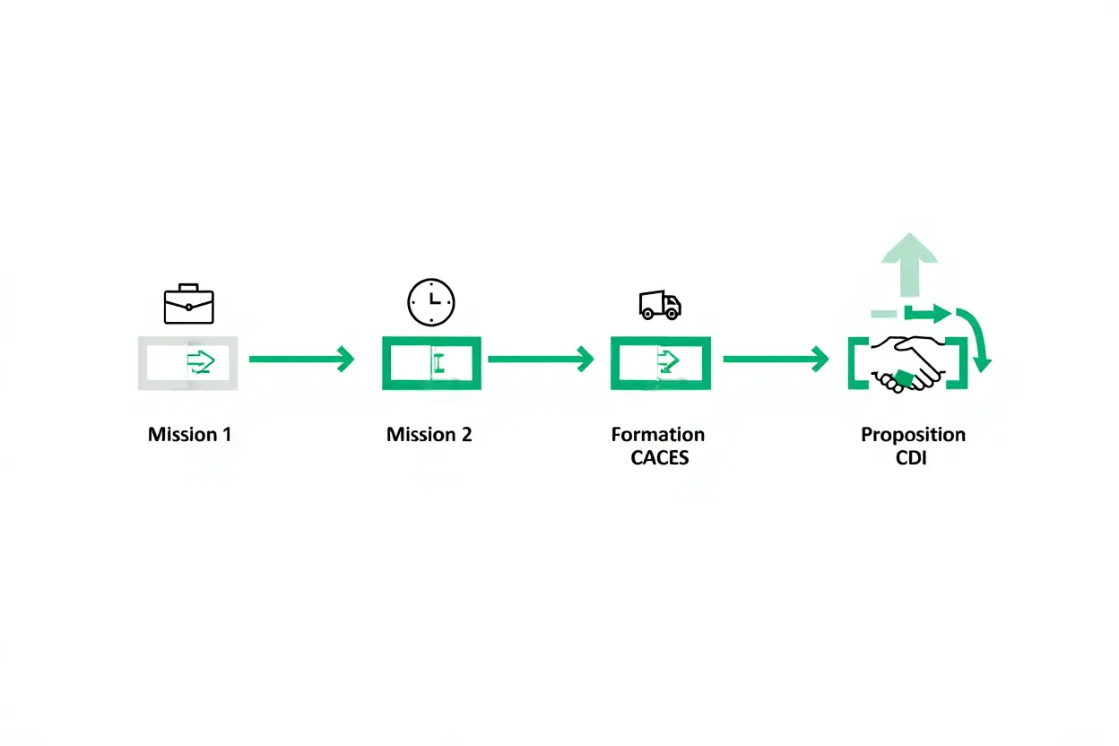 Progression de carrière en intérim vers CDI