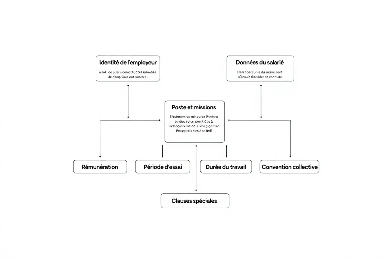 Structure d'un contrat CDI