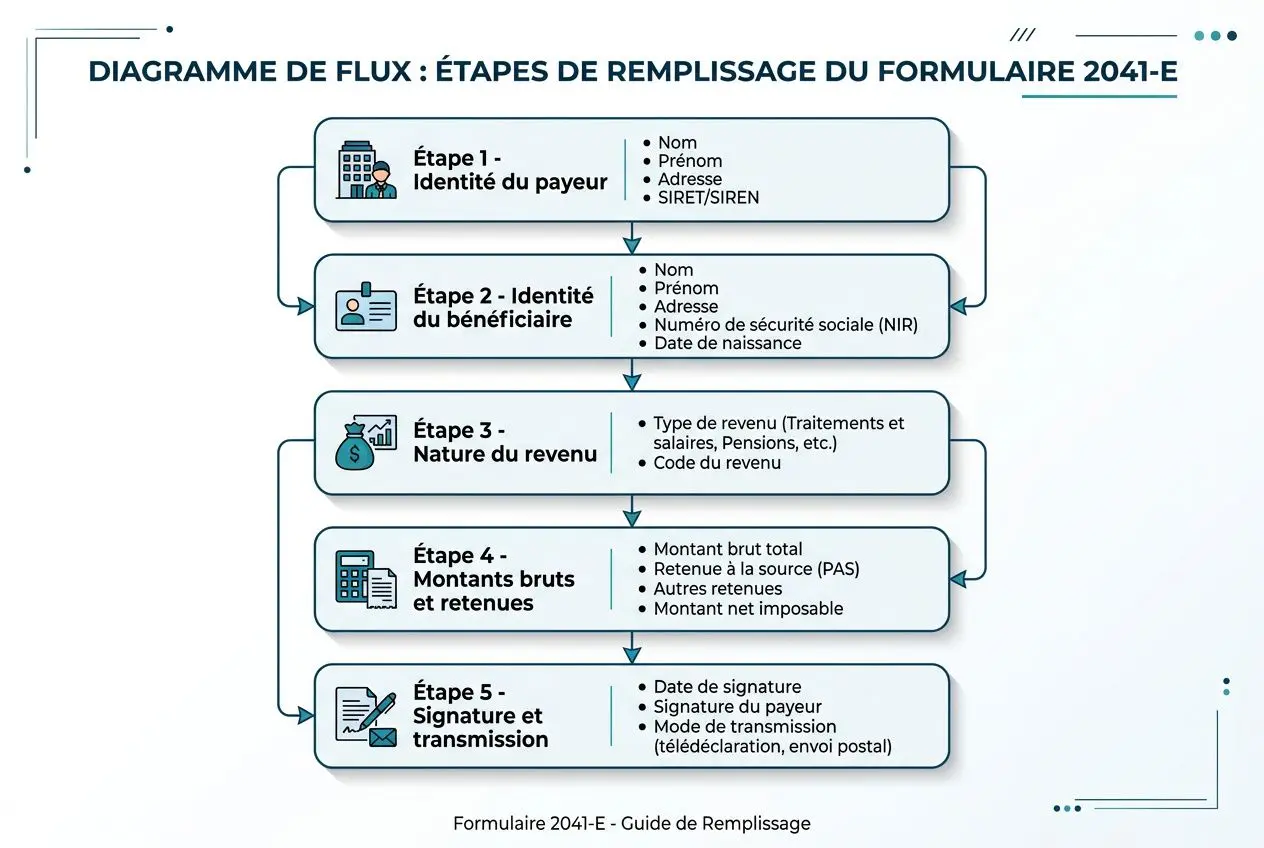 Étapes de remplissage du formulaire 2041-E