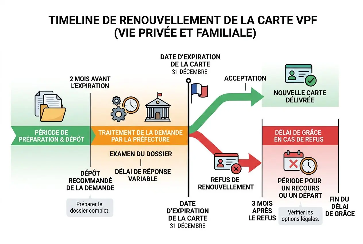 Timeline renouvellement VPF